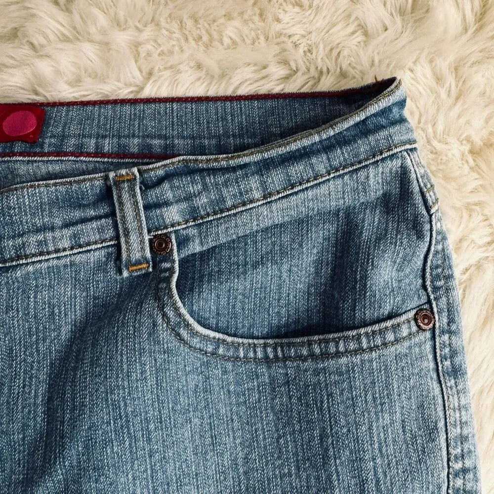 Y2K Glo Flared Jeans 15 Short (34x28) Light Wash Blue Denim Juniors